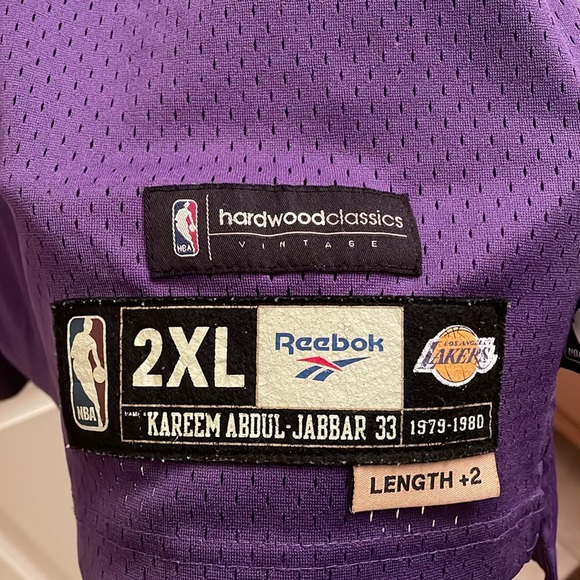Vintage 80s DS Collectible/Embroidered Reebok #33 Kareem Abdul Jabbar Jersey - Picture 3 of 8
